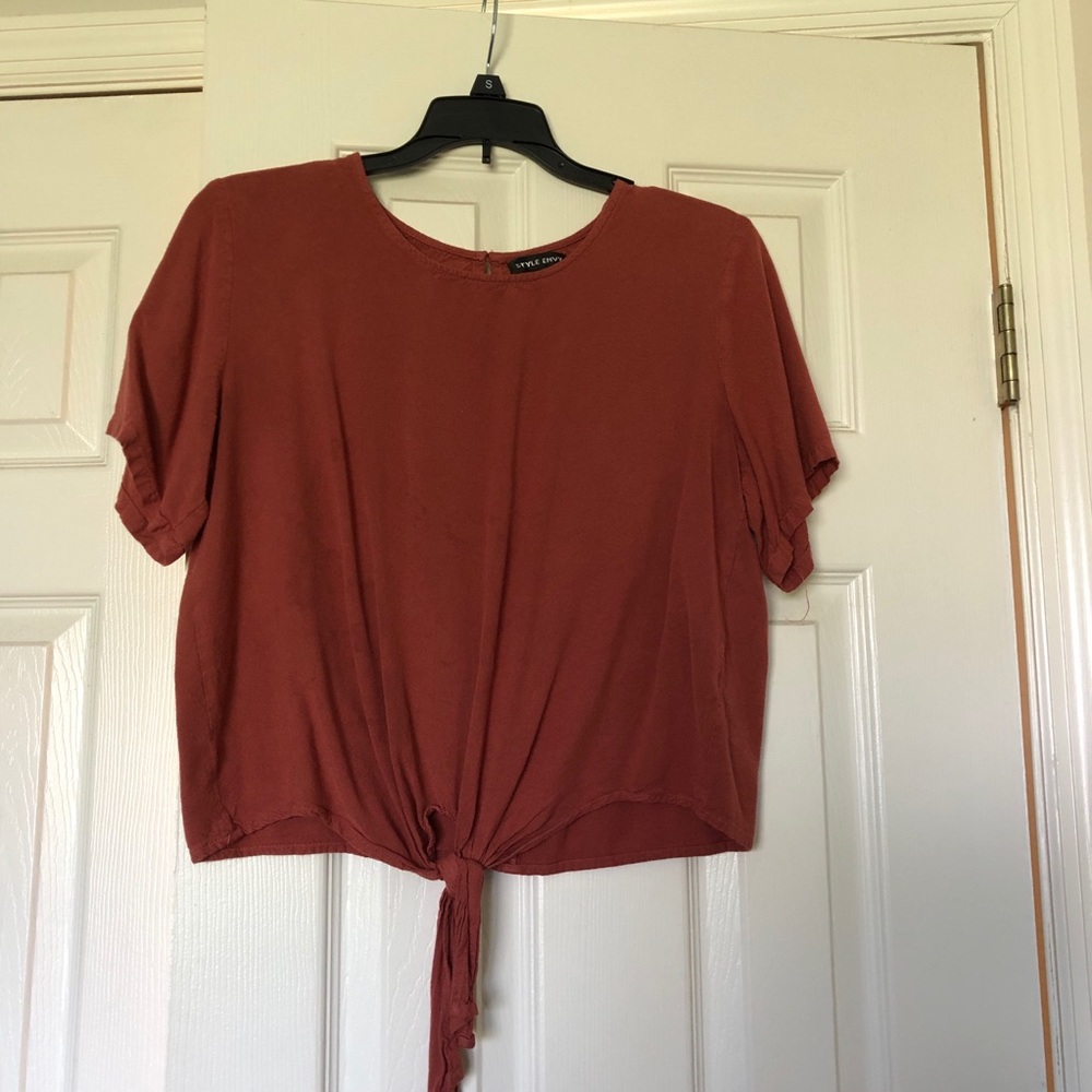 Orange crop top